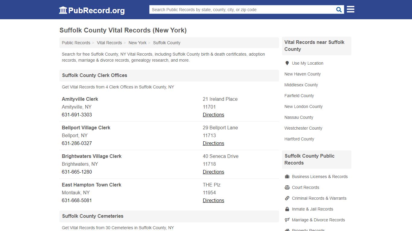 Free Suffolk County Vital Records (New York Vital Records)